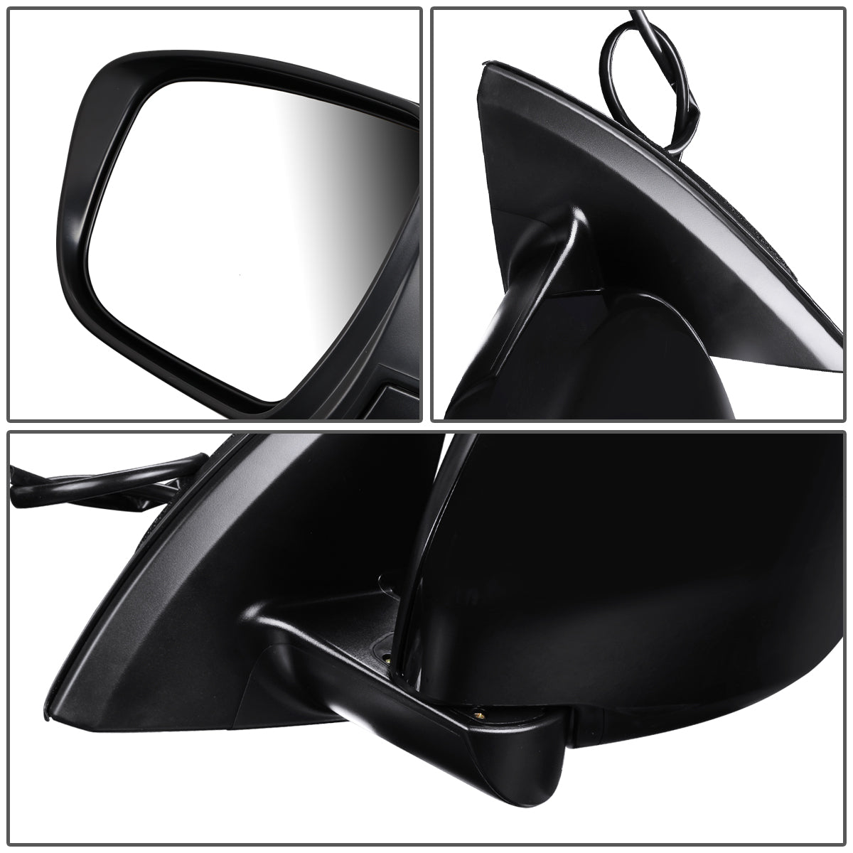 RETROVISOR MIRROR - OEM - 17-19 NISSAN ROGUE SPORT - FOLDING - BLACK MATERIAL - LEFT