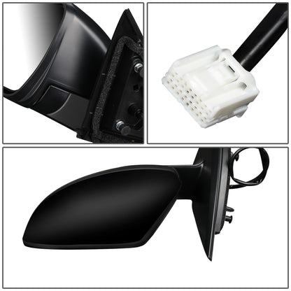 RETROVISOR MIRROR - OEM - 17-19 NISSAN ROGUE SPORT - FOLDING - BLACK MATERIAL - LEFT