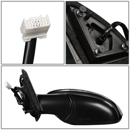 RETROVISOR MIRROR - OEM - 17-19 NISSAN ROGUE SPORT - POWERED - W/ SIGNAL LIGHT - FOLDING - BLACK MATERIAL - LEFT