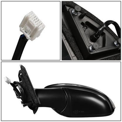 RETROVISOR MIRROR - OEM - 17-19 NISSAN ROGUE SPORT - POWERED - HEATED - W/ SIGNAL LIGHT - FOLDING - BLACK MATERIAL - LEFT