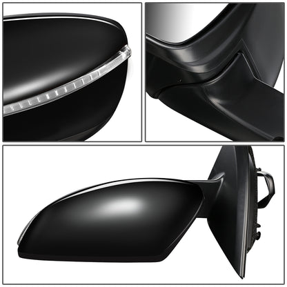 RETROVISOR MIRROR - OEM - 17-19 NISSAN ROGUE SPORT - POWERED - HEATED - W/ SIGNAL LIGHT - FOLDING - BLACK MATERIAL - LEFT