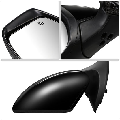 RETROVISOR MIRROR - OEM - 18-19 NISSAN LEAF - POWERED - W/ BSD - FOLDING - BLACK MATERIAL - LEFT