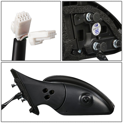 RETROVISOR MIRROR - OEM - 18-19 NISSAN LEAF - POWERED - HEATED - W/ SIGNAL LIGHT - W/ BSD - W/ CAMERA - FOLDING - BLACK MATERIAL - LEFT