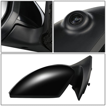 RETROVISOR MIRROR - OEM - 18-19 NISSAN LEAF - POWERED - HEATED - W/ SIGNAL LIGHT - W/ BSD - W/ CAMERA - FOLDING - BLACK MATERIAL - LEFT