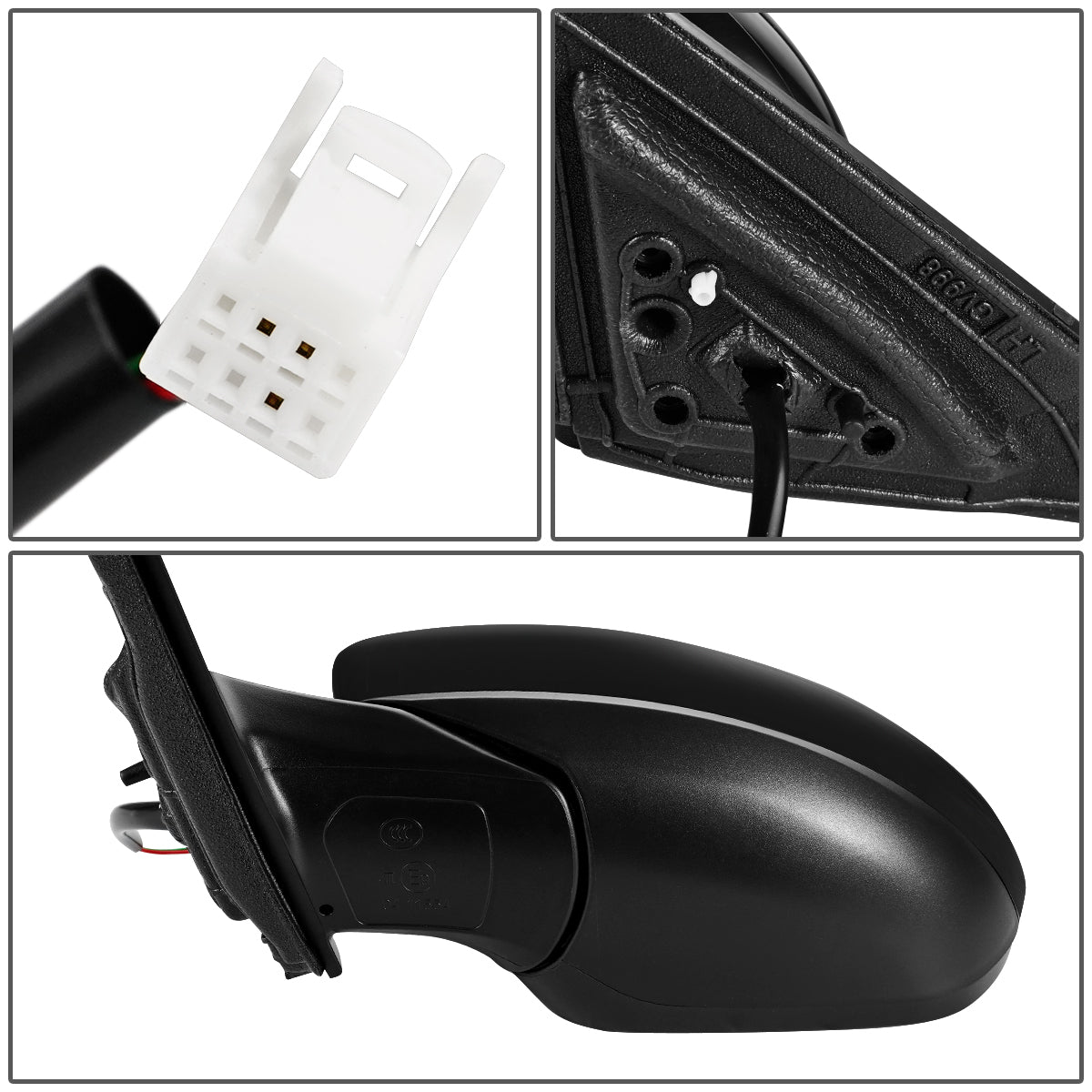 RETROVISOR MIRROR - OEM - 19+ NISSAN ALTIMA 4-DR - POWERED - FOLDING - TEXTURED - BLACK MATERIAL - LEFT