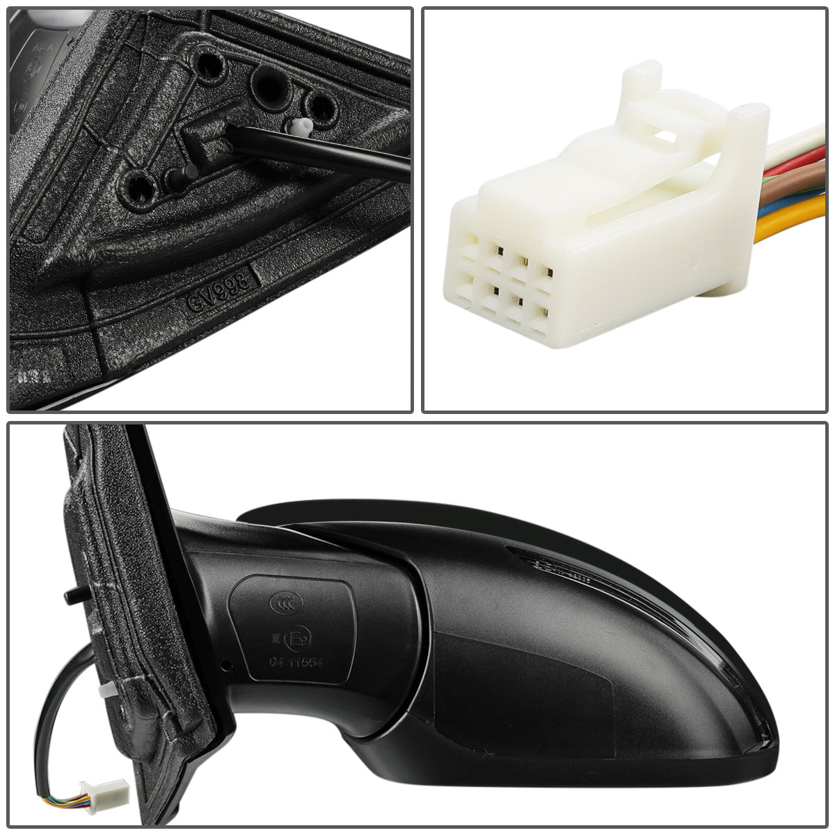 RETROVISOR MIRROR - OEM - 19+ NISSAN ALTIMA 4-DR - POWERED - HEATED - W/ SIGNAL LIGHT - FOLDING - TEXTURED - BLACK MATERIAL - LEFT