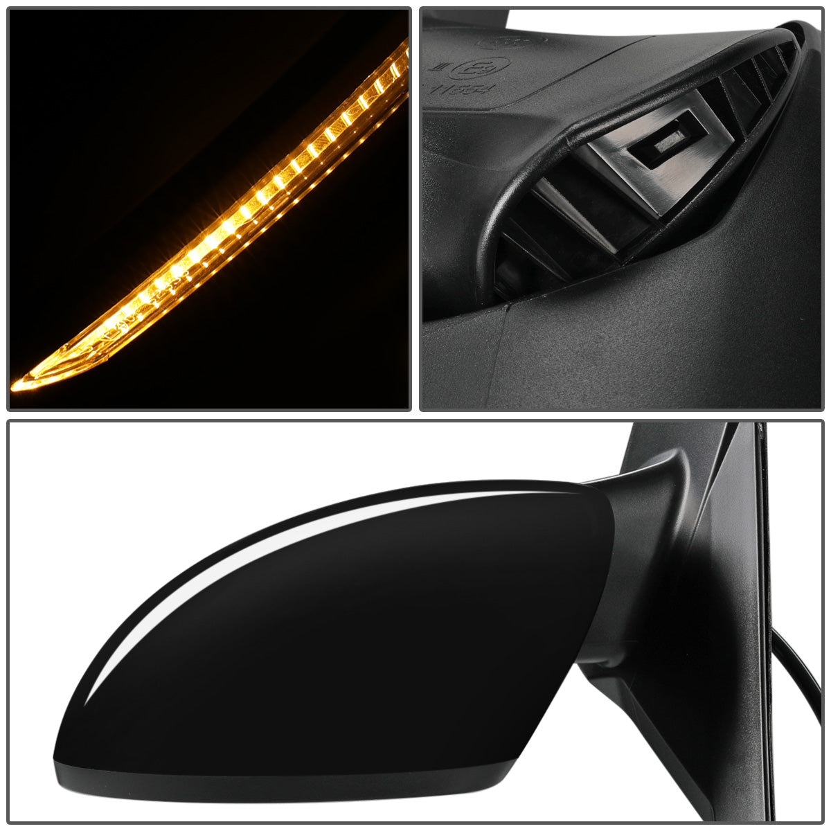 RETROVISOR MIRROR - OEM - 19+ NISSAN ALTIMA 4-DR - POWERED - HEATED - W/ SIGNAL LIGHT - FOLDING - TEXTURED - BLACK MATERIAL - LEFT