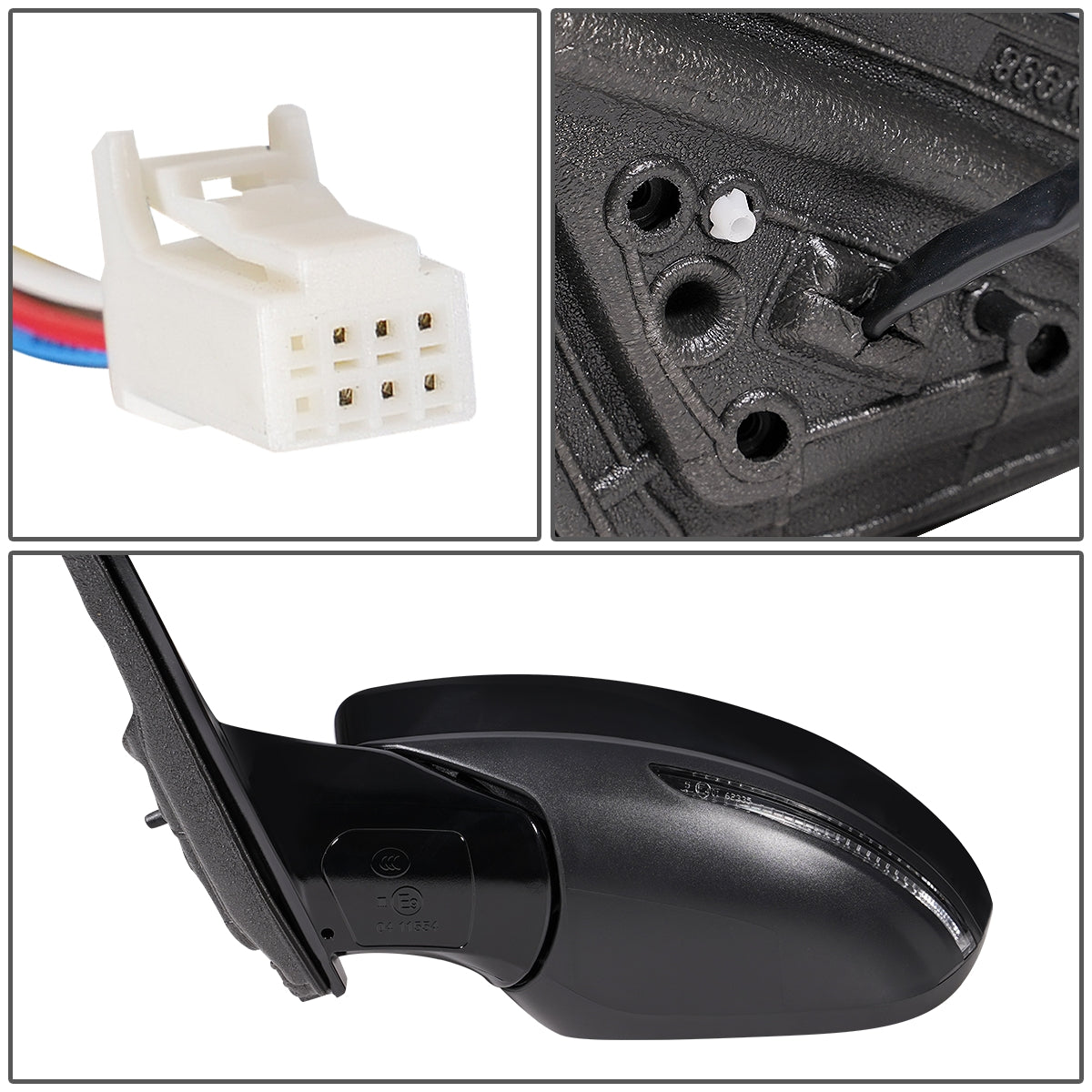 RETROVISOR MIRROR - OEM - 19+ NISSAN ALTIMA 4-DR - POWERED - HEATED - W/ SIGNAL LIGHT - FOLDING - BLACK MATERIAL - LEFT