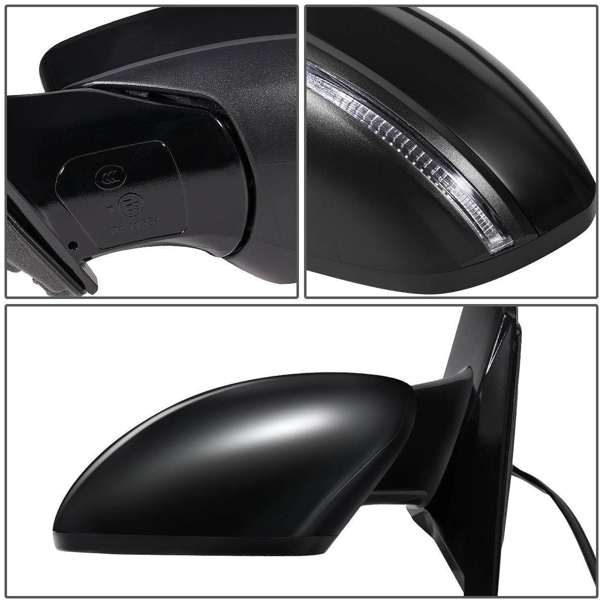 RETROVISOR MIRROR - OEM - 19+ NISSAN ALTIMA 4-DR - POWERED - HEATED - W/ SIGNAL LIGHT - FOLDING - BLACK MATERIAL - LEFT