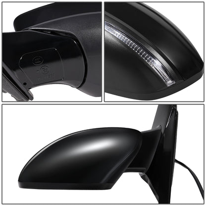 RETROVISOR MIRROR - OEM - 19+ NISSAN ALTIMA 4-DR - POWERED - HEATED - W/ SIGNAL LIGHT - FOLDING - BLACK MATERIAL - LEFT