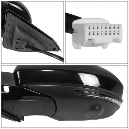 RETROVISOR MIRROR - OE STYLE - NISSAN ALTIMA 20-22 - WITH POWER WITH HEATED WITH SIGNAL WITH MEMORY WITH CAMERA - DRIVER SIDE - PAINT TO MATCH - BLACK