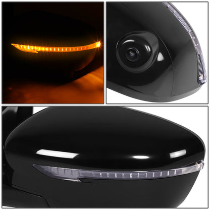 RETROVISOR MIRROR - OE STYLE - NISSAN MURANO 15-16 - WITH POWER WITH HEATED WITH CAMERA WITH SIGNAL WITH MEMORY - DRIVER SIDE - PAINT TO MATCH - BLACK