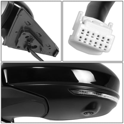 RETROVISOR MIRROR - OE STYLE - NISSAN SENTRA 20-21 - WITH POWER WITH HEATED WITH SIGNAL WITH CAMERA - DRIVER SIDE - PAINT TO MATCH - BLACK