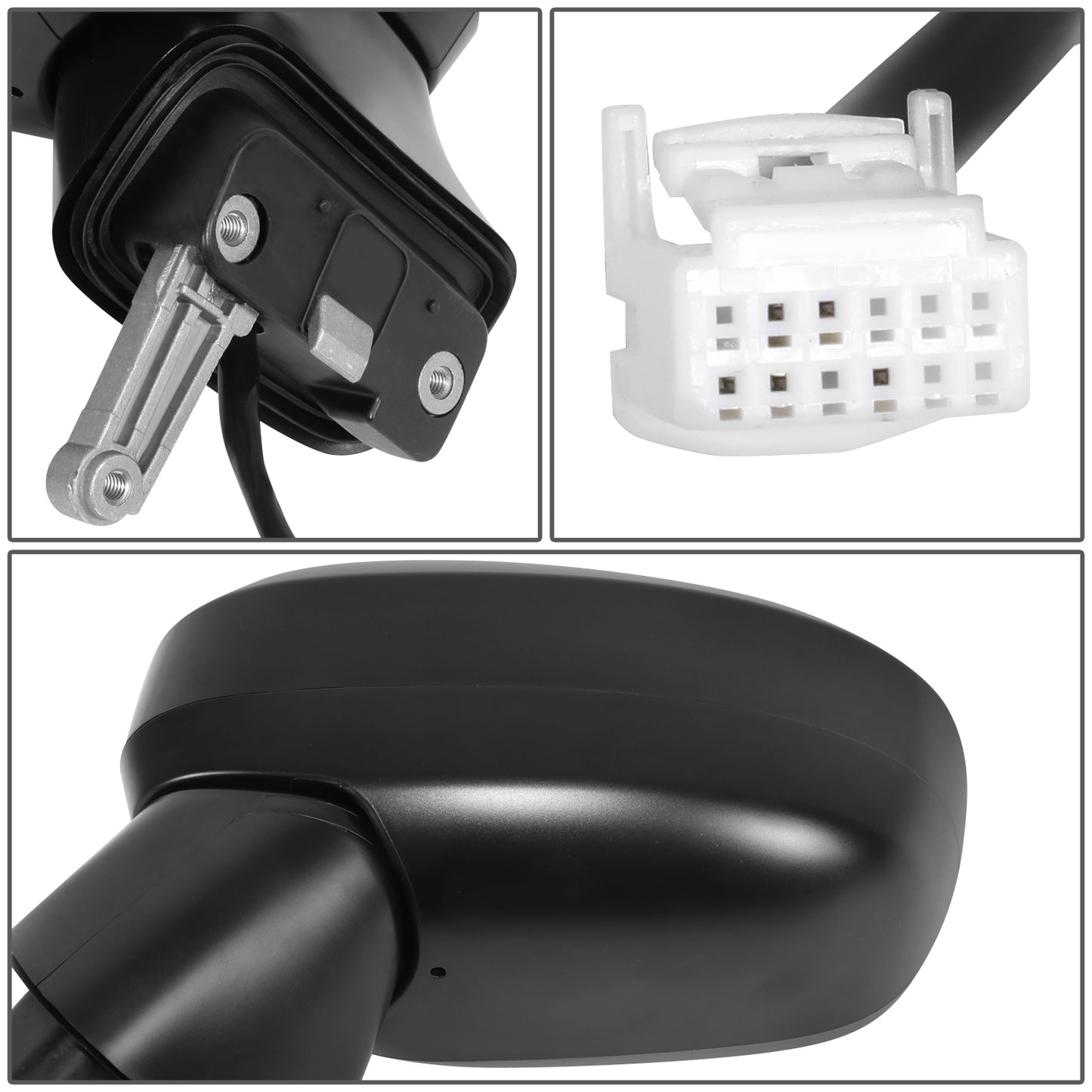 RETROVISOR MIRROR - OE STYLE - NISSAN ROGUE 21-24 - WITH POWER WITH BLIND SPOT - DRIVER SIDE - PAINT TO MATCH - BLACK