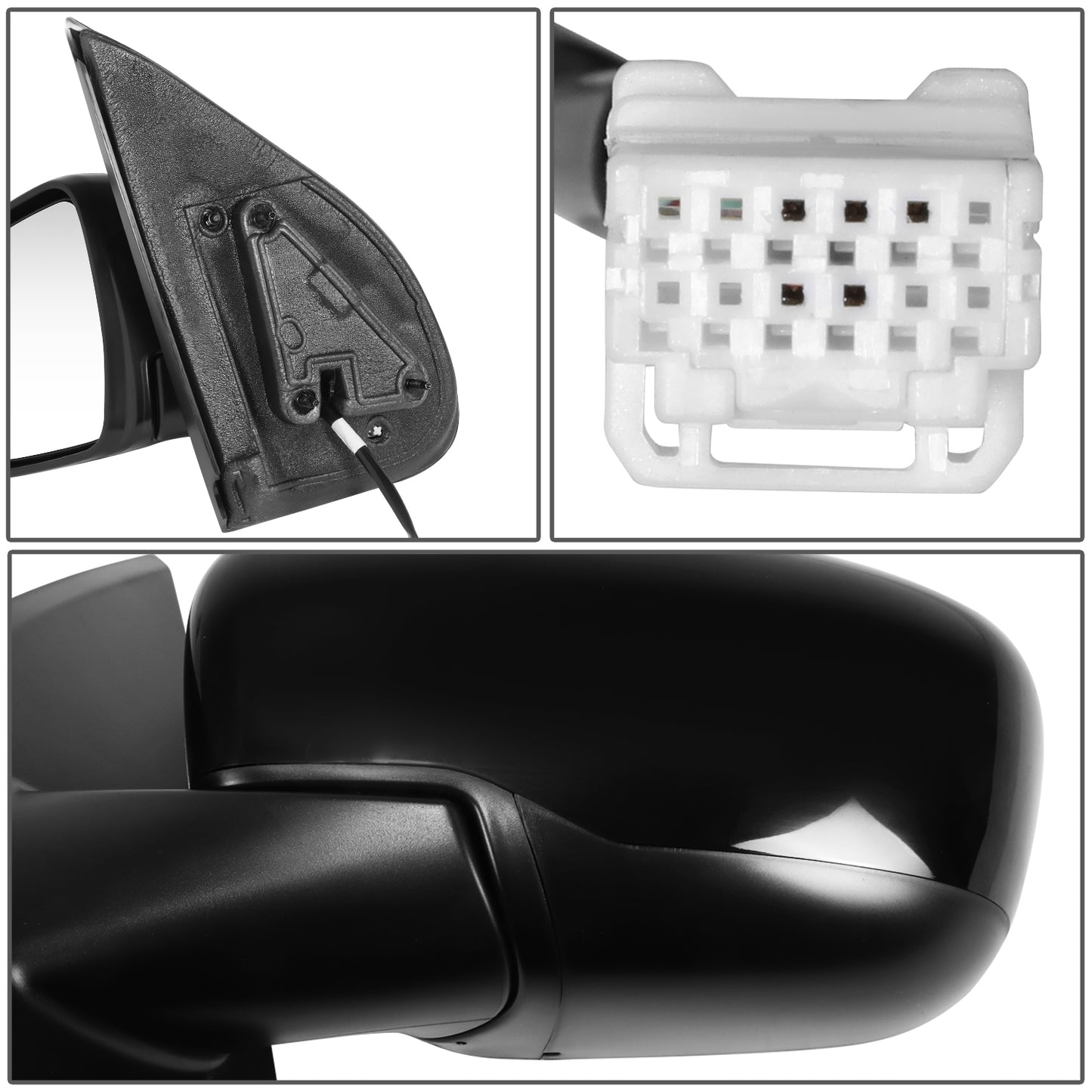 RETROVISOR MIRROR - OE STYLE - NISSAN FRONTIER 22-24 - WITH POWER WITH BLIND SPOT - DRIVER SIDE - PAINT TO MATCH - BLACK