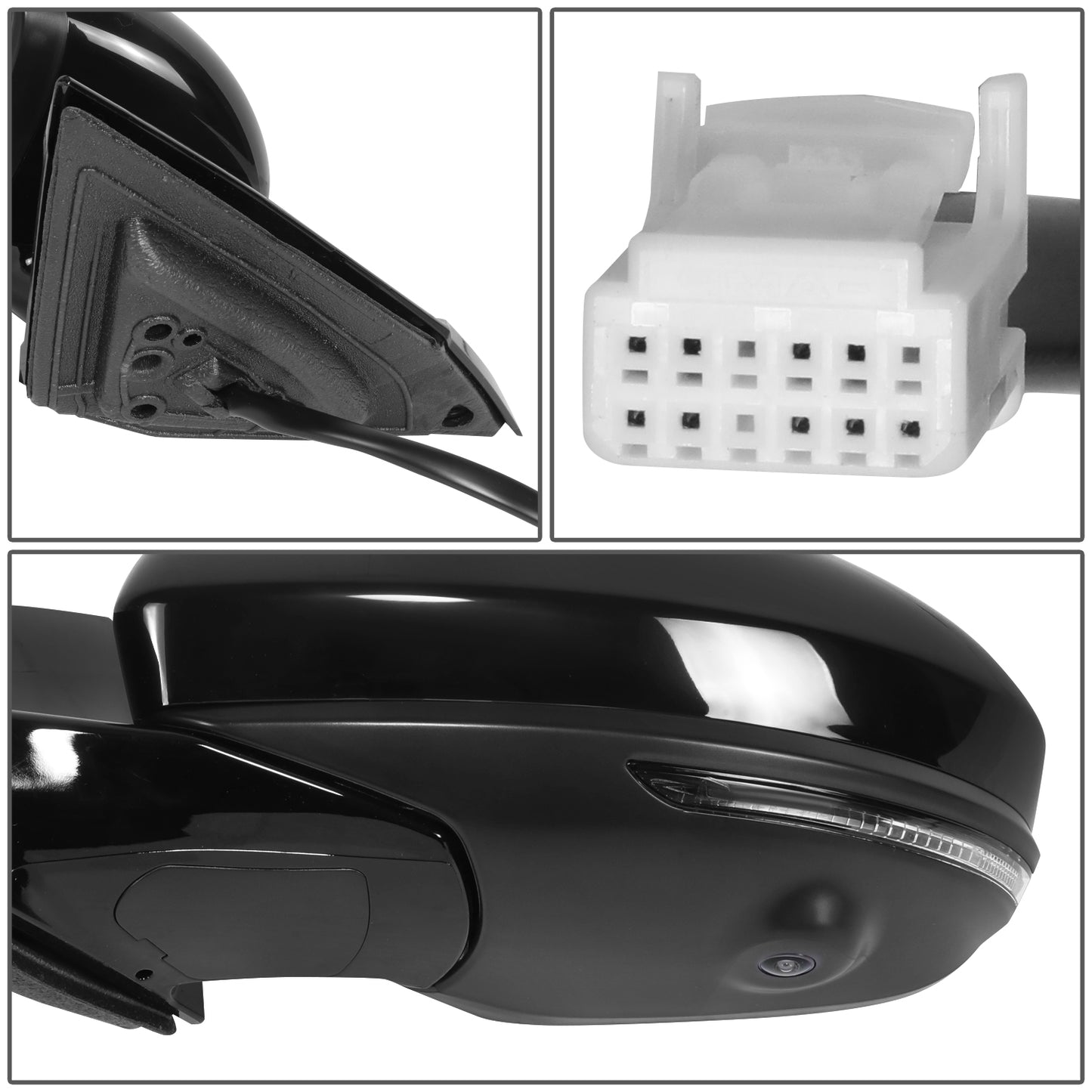 RETROVISOR MIRROR - OE STYLE - NISSAN ALTIMA 23-24 - WITH POWER WITH HEATED WITH SIGNAL - DRIVER SIDE - PAINT TO MATCH - BLACK
