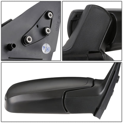 RETROVISOR MIRROR - OEM - 91-94 NISSAN SENTRA - MANUAL - FOLDING - TEXTURED - BLACK - RIGHT