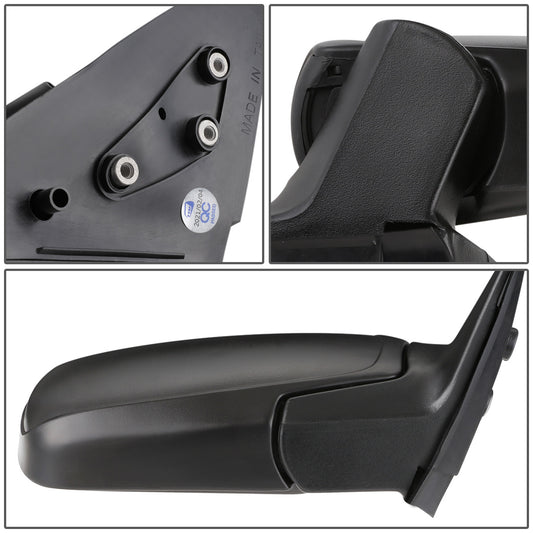 RETROVISOR MIRROR - OEM - 91-94 NISSAN SENTRA - MANUAL - FOLDING - TEXTURED - BLACK - RIGHT