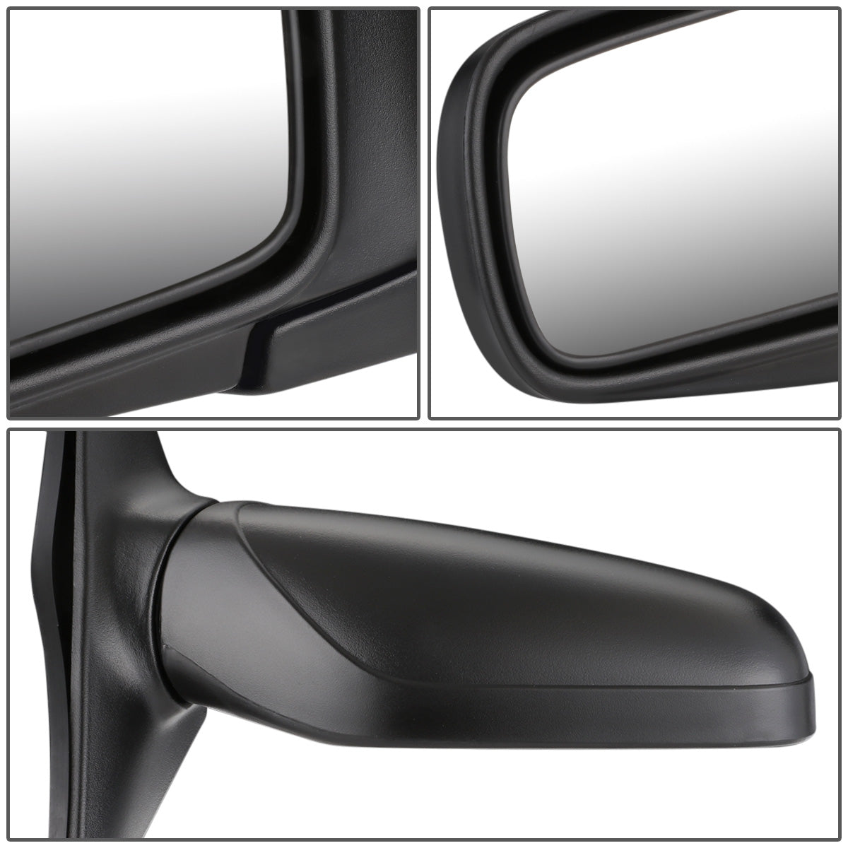 RETROVISOR MIRROR - OEM - 91-94 NISSAN SENTRA - MANUAL - FOLDING - TEXTURED - BLACK - RIGHT