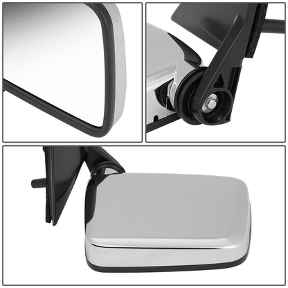 RETROVISOR MIRROR - OEM - 1986 NISSAN 720 / 86-94 NISSAN D21 PICKUP / 95-97 NISSAN PICKUP - MANUAL - CHROME - RIGHT