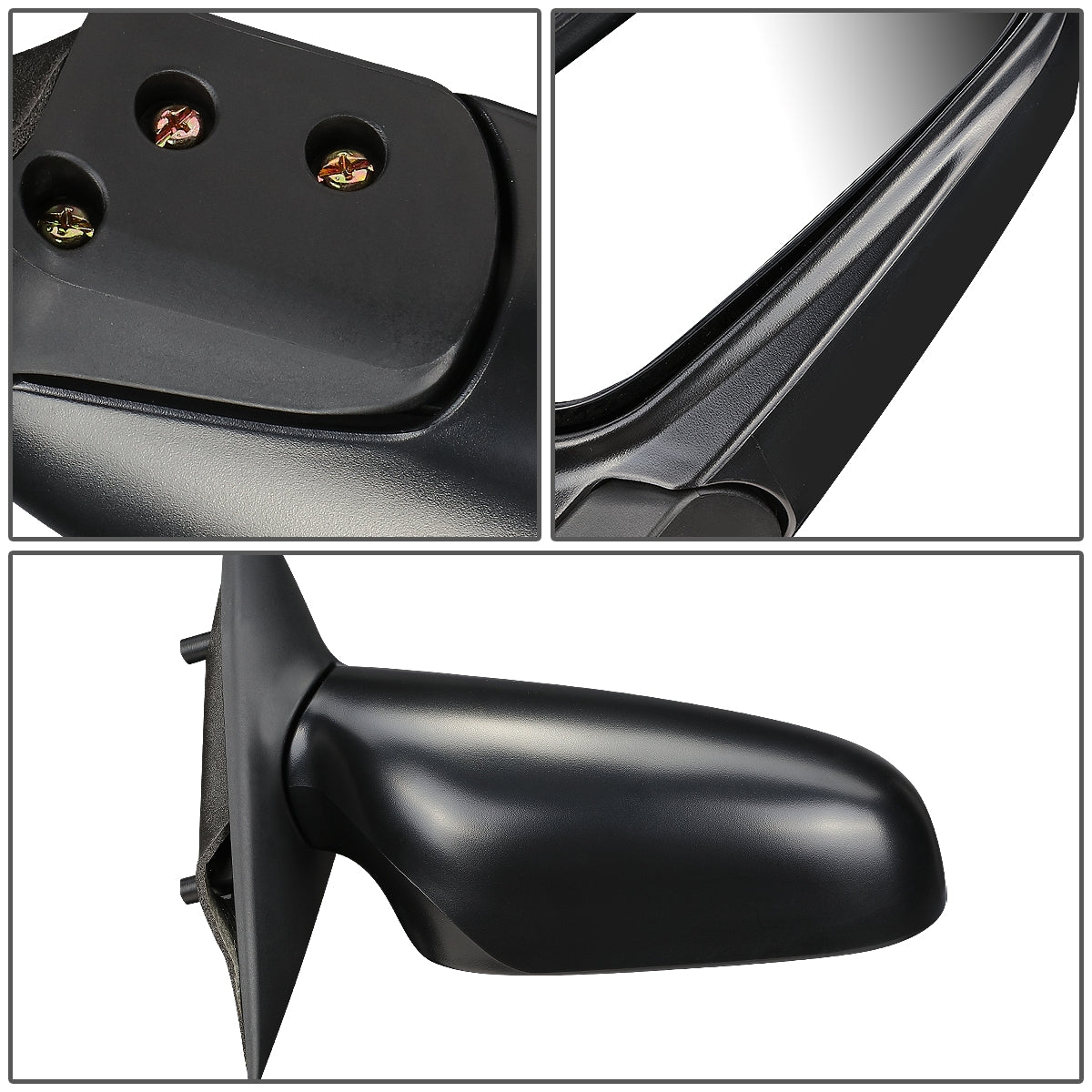 RETROVISOR MIRROR - OEM - 93-97 NISSAN BLUEBIRD U13, ALTIMA - POWERED - FOLDING - BLACK MATERIAL - RIGHT