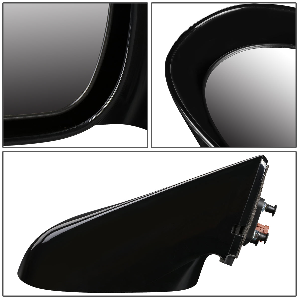 RETROVISOR MIRROR - OEM - 98-99 NISSAN ALTIMA - POWERED - PAINTABLE - BLACK - RIGHT