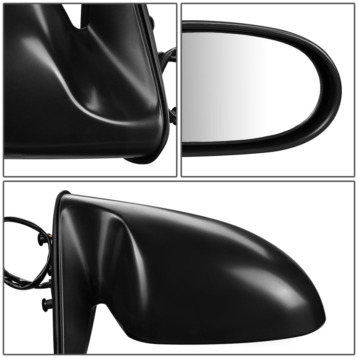 RETROVISOR MIRROR - OEM - 00-03 NISSAN SENTRA - POWERED - BLACK MATERIAL - RIGHT