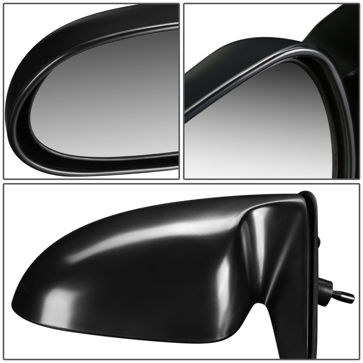 RETROVISOR MIRROR - OEM - 00-06 NISSAN SENTRA - MANUAL - PAINTABLE - BLACK - RIGHT