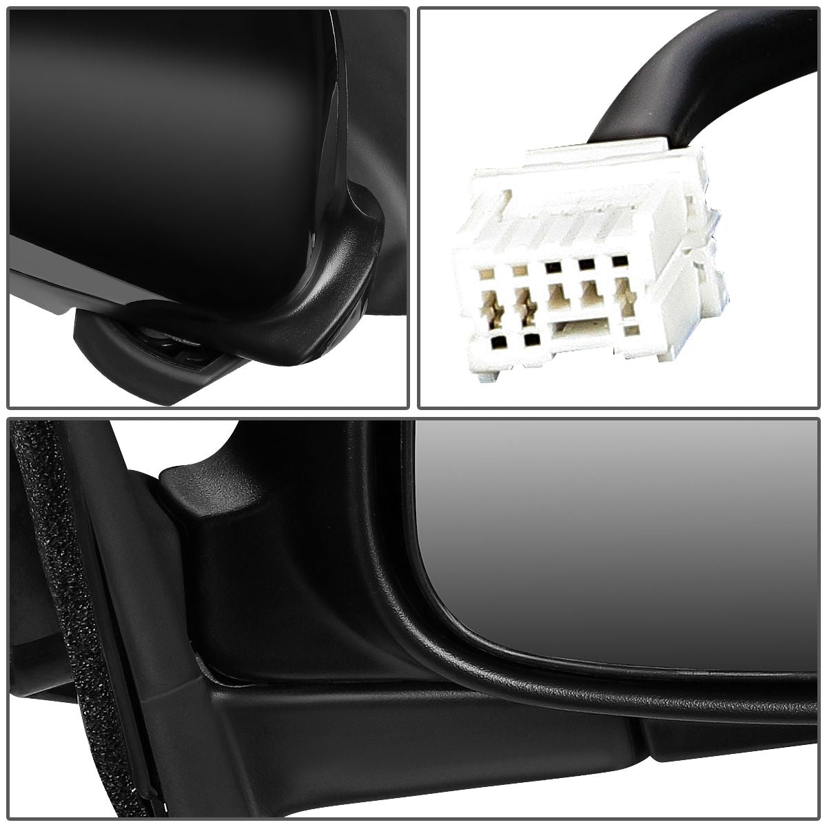 RETROVISOR MIRROR - OEM - 00-03 NISSAN MAXIMA / 00-01 INFINITI I30 / 02-04 INFINITI I35 - POWERED - HEATED - PAINTABLE - BLACK - RIGHT