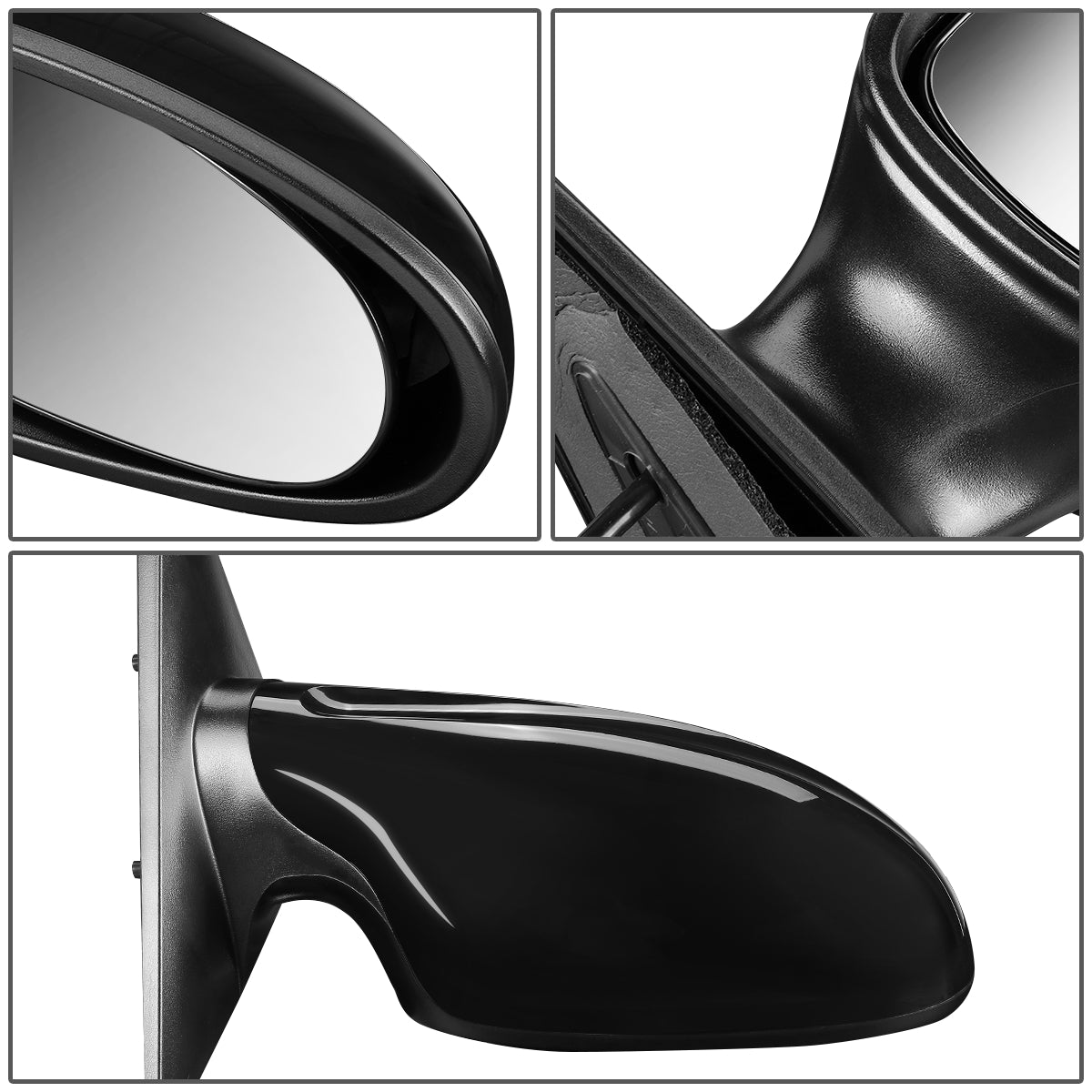 RETROVISOR MIRROR - OEM - 02-03 NISSAN ALTIMA - POWERED - PAINTABLE - BLACK - RIGHT