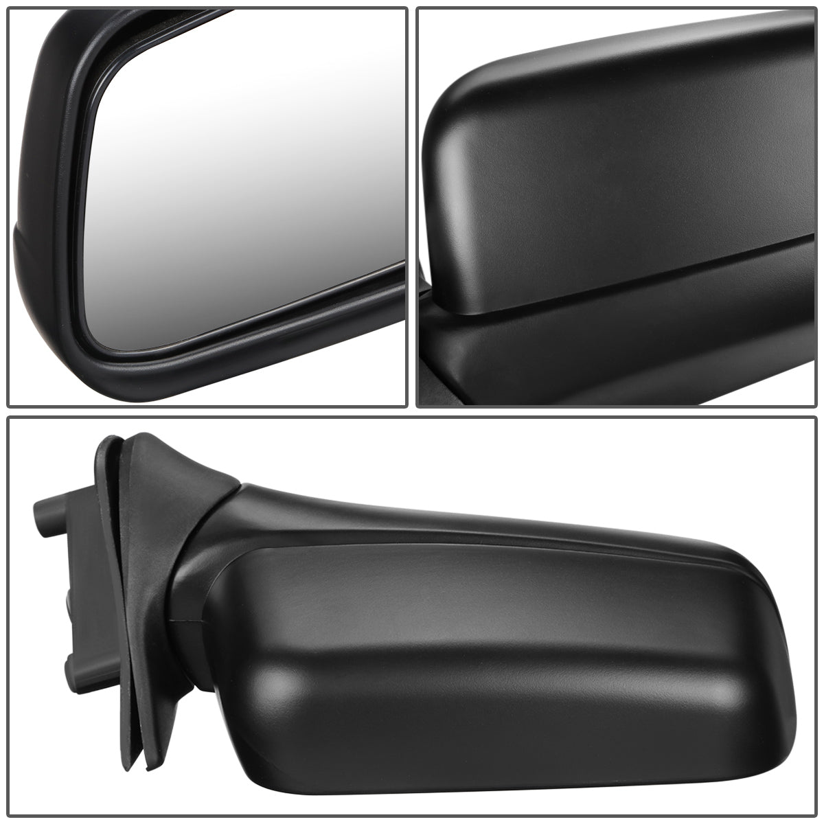 RETROVISOR MIRROR - OEM - 98-00 NISSAN FRONTIER - MANUAL - FOLDING - BLACK - RIGHT