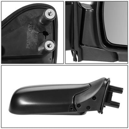 RETROVISOR MIRROR - OEM - 98-00 NISSAN FRONTIER - MANUAL - FOLDING - TEXTURED - BLACK - RIGHT