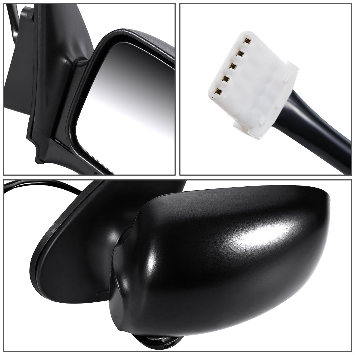 RETROVISOR MIRROR - OEM - 99-02 NISSAN QUEST - POWERED - HEATED - FOLDING - BLACK MATERIAL - RIGHT