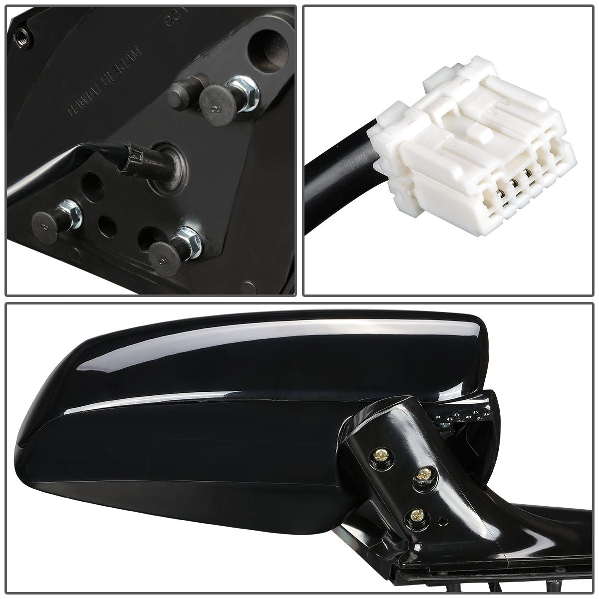 RETROVISOR MIRROR - OEM - 03-04 NISSAN MURANO - POWERED - PAINTABLE - BLACK - RIGHT