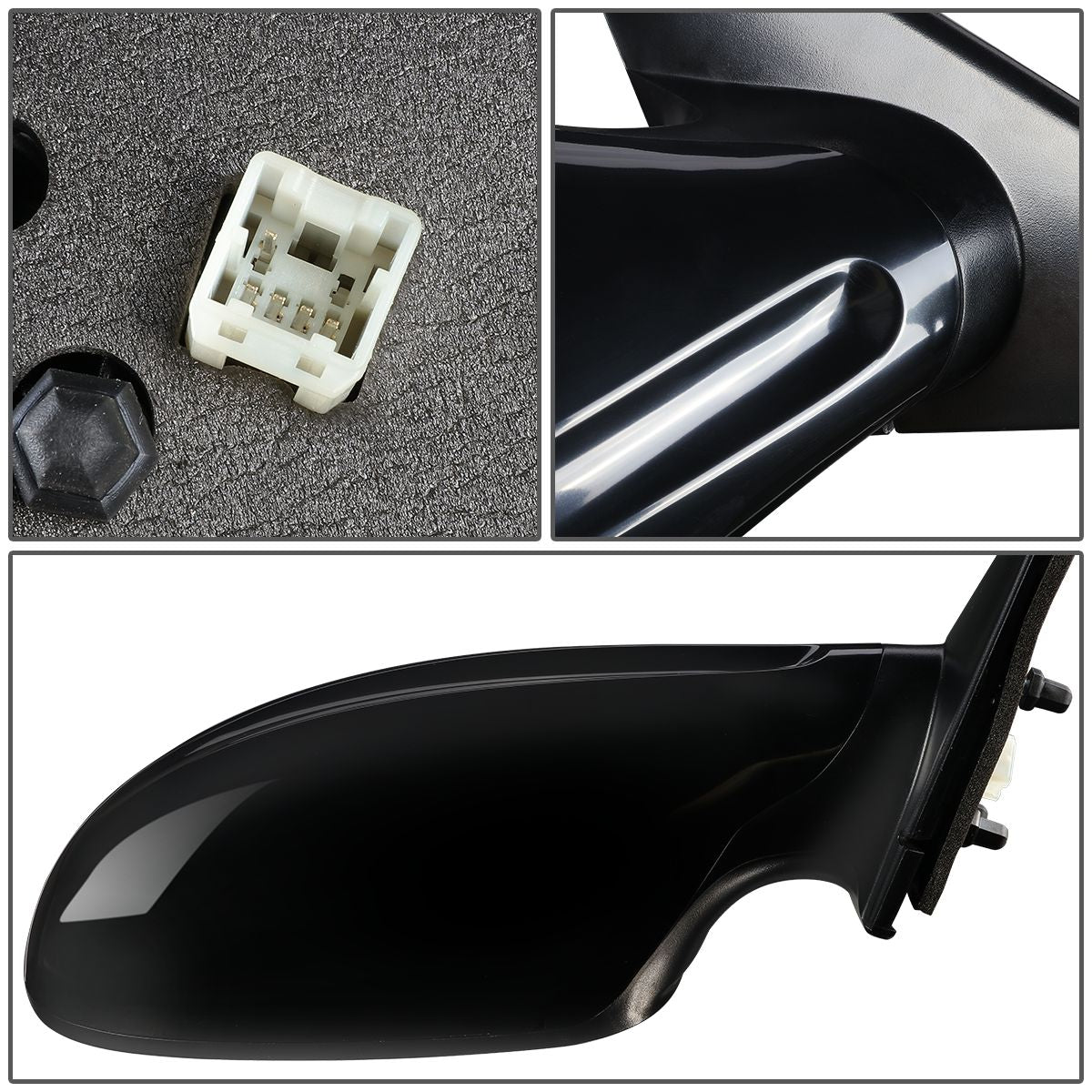 RETROVISOR MIRROR - OEM - 04-06 NISSAN ALTIMA - POWERED - HEATED - PAINTABLE - BLACK - RIGHT