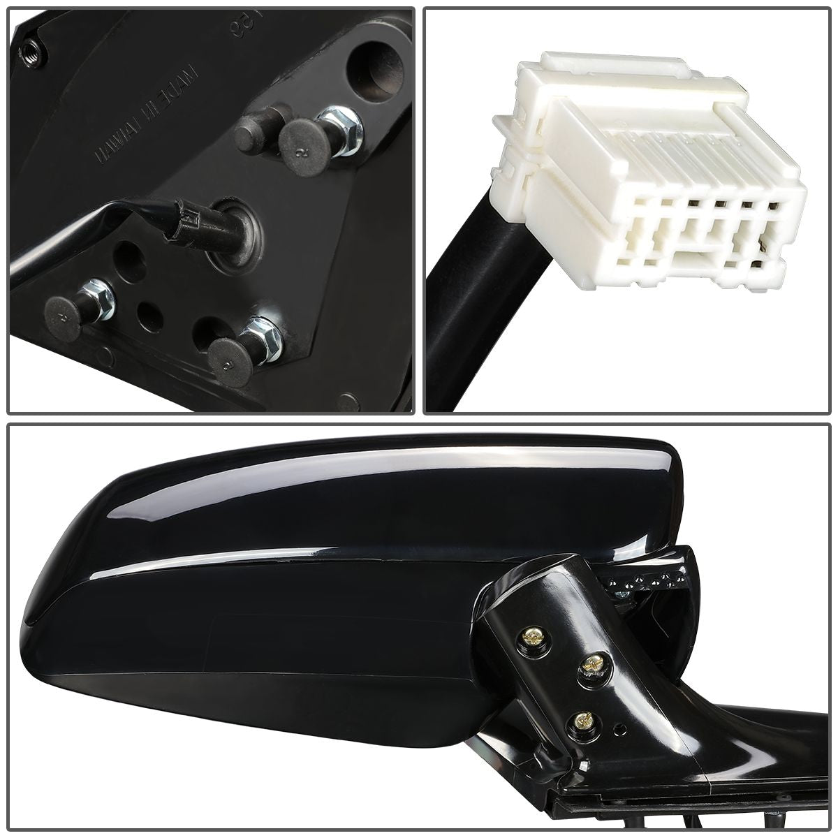 RETROVISOR MIRROR - OEM - 03-04 NISSAN MURANO - POWERED - HEATED - PAINTABLE - BLACK - RIGHT