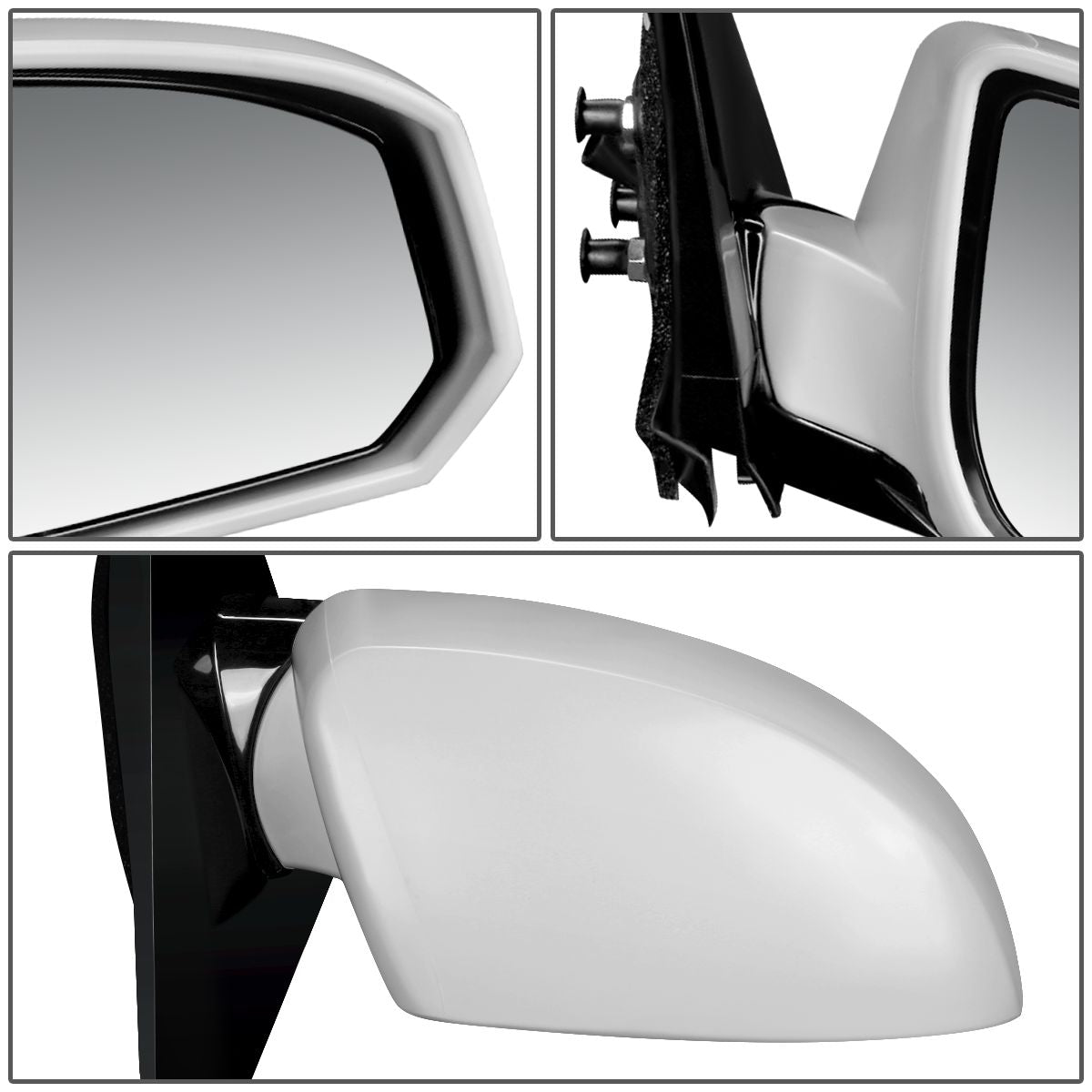 RETROVISOR MIRROR - OEM - 04-08 NISSAN MAXIMA - POWERED - PAINTABLE - WHITE - RIGHT
