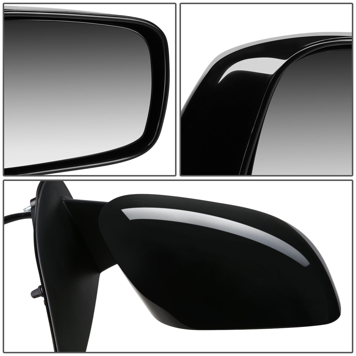 RETROVISOR MIRROR - OEM - 05-17 NISSAN FRONTIER / 05-12 NISSAN PATHFINDER - POWERED - PAINTABLE - BLACK - RIGHT