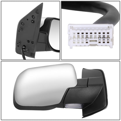 RETROVISOR MIRROR - OE STYLE - NISSAN TITAN 04-05 - WITH POWER WITH HEATED WITH LAMP WITH MEMORY - PASSENGER SIDE - PAINT TO MATCH - BLACK