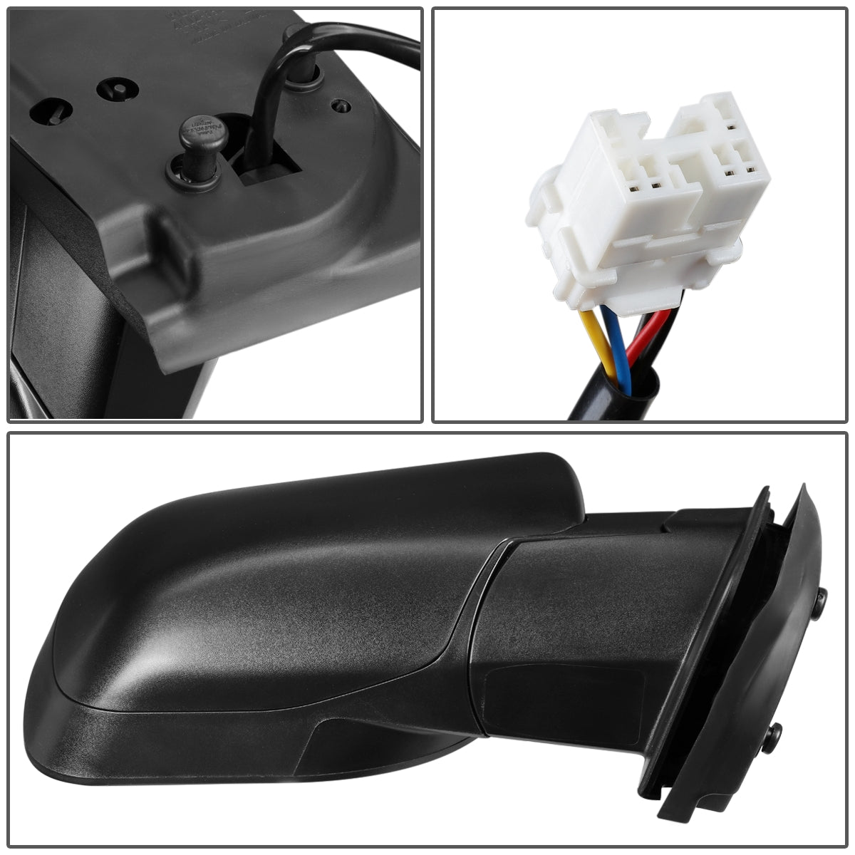 RETROVISOR MIRROR - OEM - 04-10 NISSAN TITAN / 04-10 INFINITI QX56 / 05-15 NISSAN ARMADA - POWERED - HEATED - TEXTURED - BLACK - RIGHT