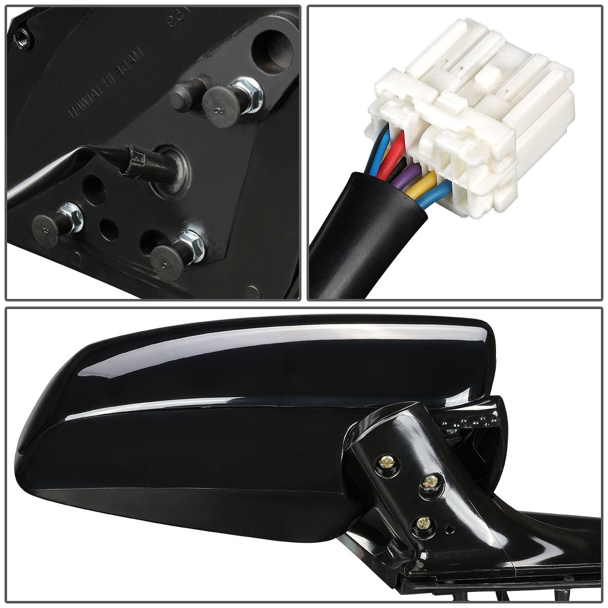 RETROVISOR MIRROR - OEM - 03-04 NISSAN MURANO - POWERED - PAINTABLE - BLACK - RIGHT