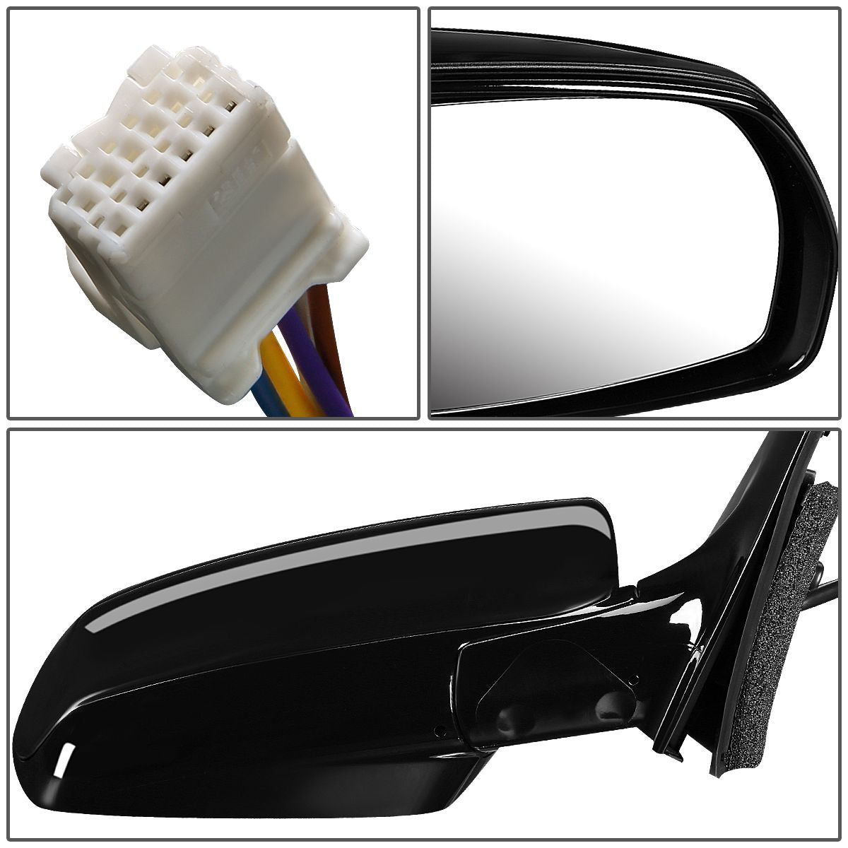 RETROVISOR MIRROR - OEM - 05-07 NISSAN MURANO - POWERED - TEXTURED - BLACK - RIGHT