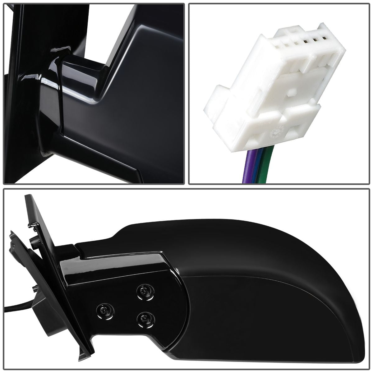 RETROVISOR MIRROR - OEM - 04-09 NISSAN QUEST - POWERED - PAINTABLE - BLACK - RIGHT