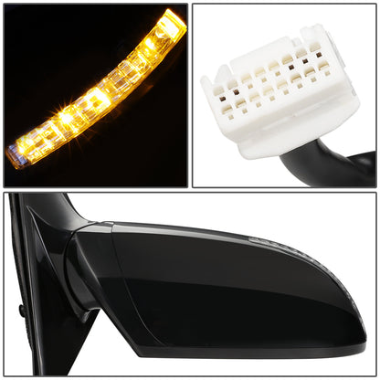 RETROVISOR MIRROR - OEM - 09-15 NISSAN MAXIMA - POWERED - W/ SIGNAL LIGHT - FOLDING - BLACK MATERIAL - RIGHT