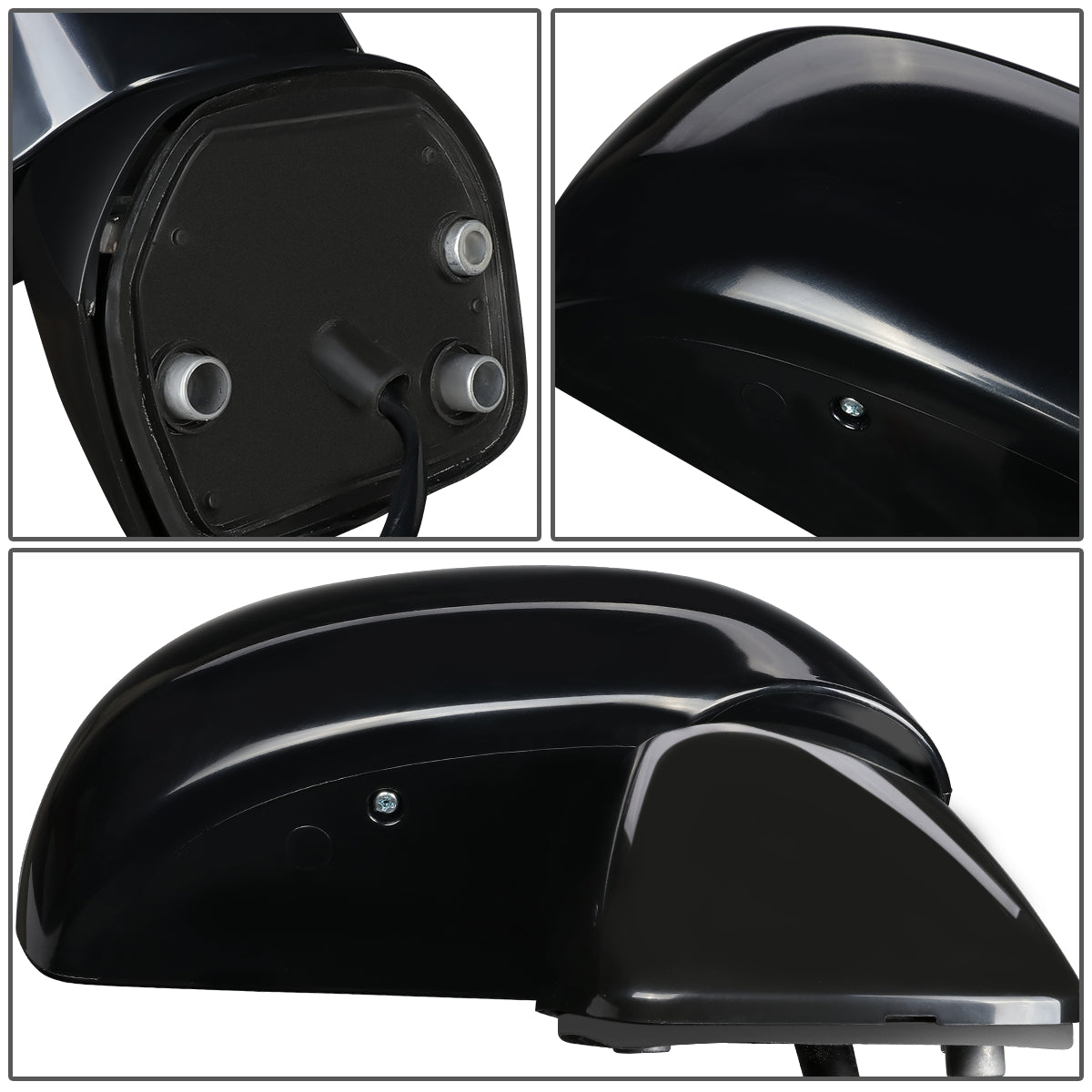 RETROVISOR MIRROR - OEM - 07-12 NISSAN VERSA - POWERED - PAINTABLE - BLACK - RIGHT