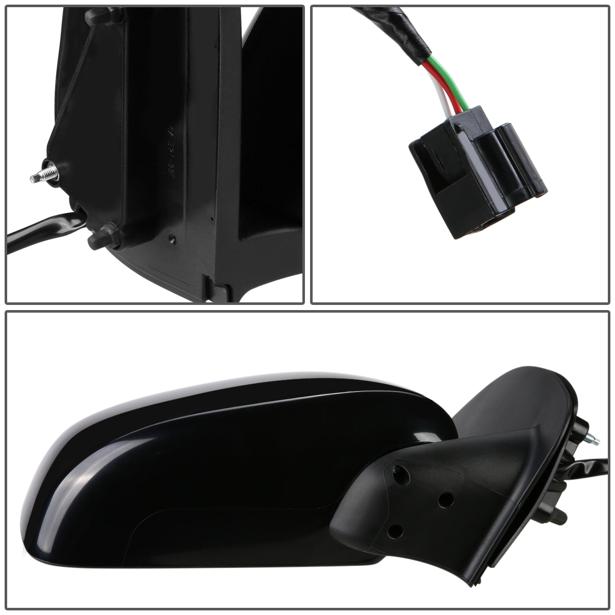 RETROVISOR MIRROR - OEM - 05-12 NISSAN PATHFINDER - POWERED - HEATED - PAINTABLE - BLACK - RIGHT