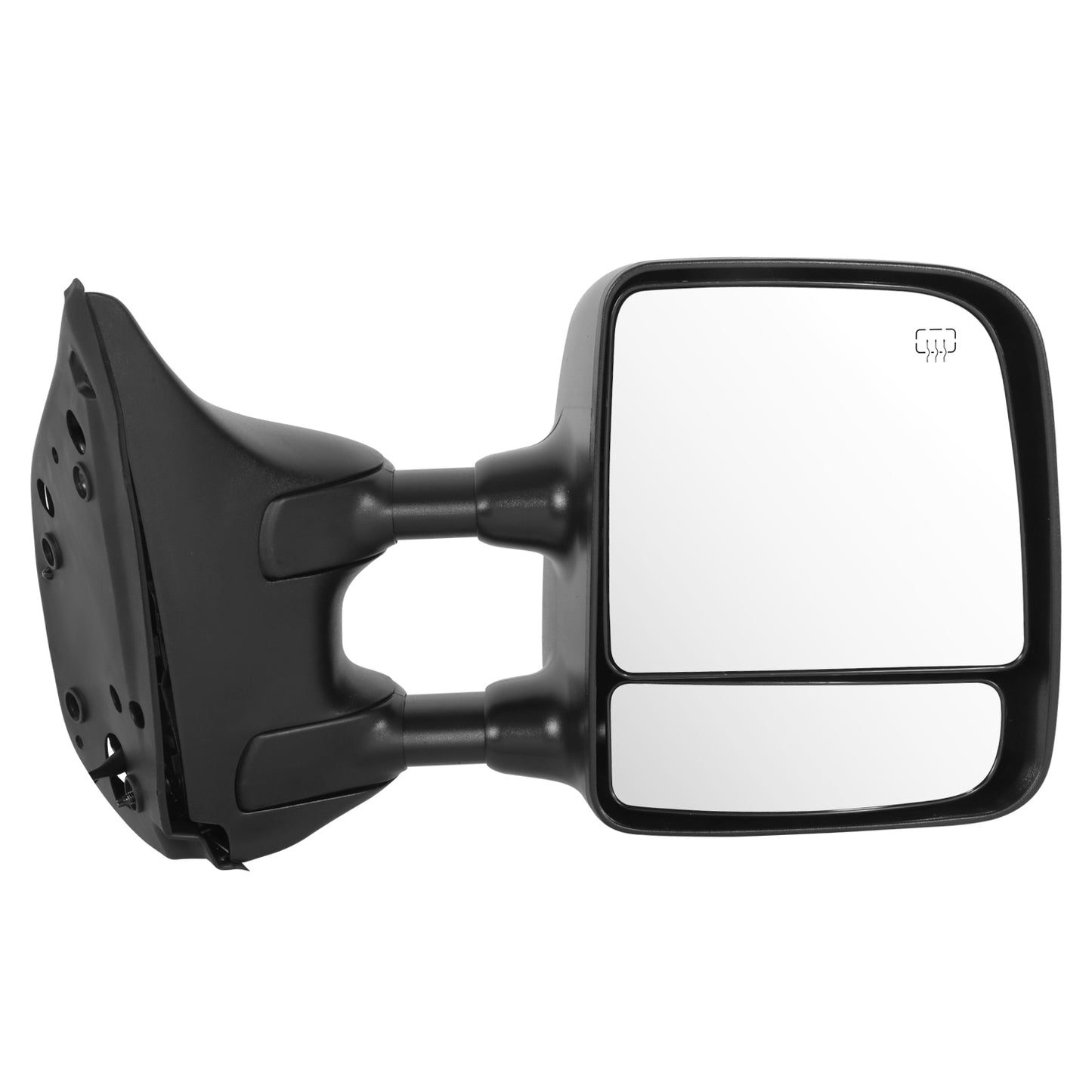 RETROVISOR MIRROR - OE STYLE - NISSAN TITAN 06-15 - WITH POWER WITH HEATED GLASS DUAL ARM - PASSENGER SIDE - PAINT TO MATCH - BLACK