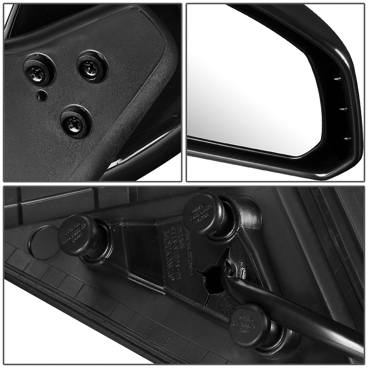 RETROVISOR MIRROR - OEM - 03-05 NISSAN 350Z - POWERED - PAINTABLE - BLACK - RIGHT