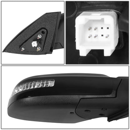 RETROVISOR MIRROR - OE STYLE - NISSAN ALTIMA 10-12 - WITH POWER WITH SIGNAL - PASSENGER SIDE - PAINT TO MATCH - BLACK