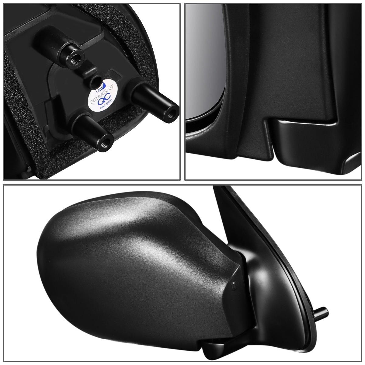 RETROVISOR MIRROR - OEM - 99-00 NISSAN PATHFINDER - MANUAL - TEXTURED - BLACK - RIGHT